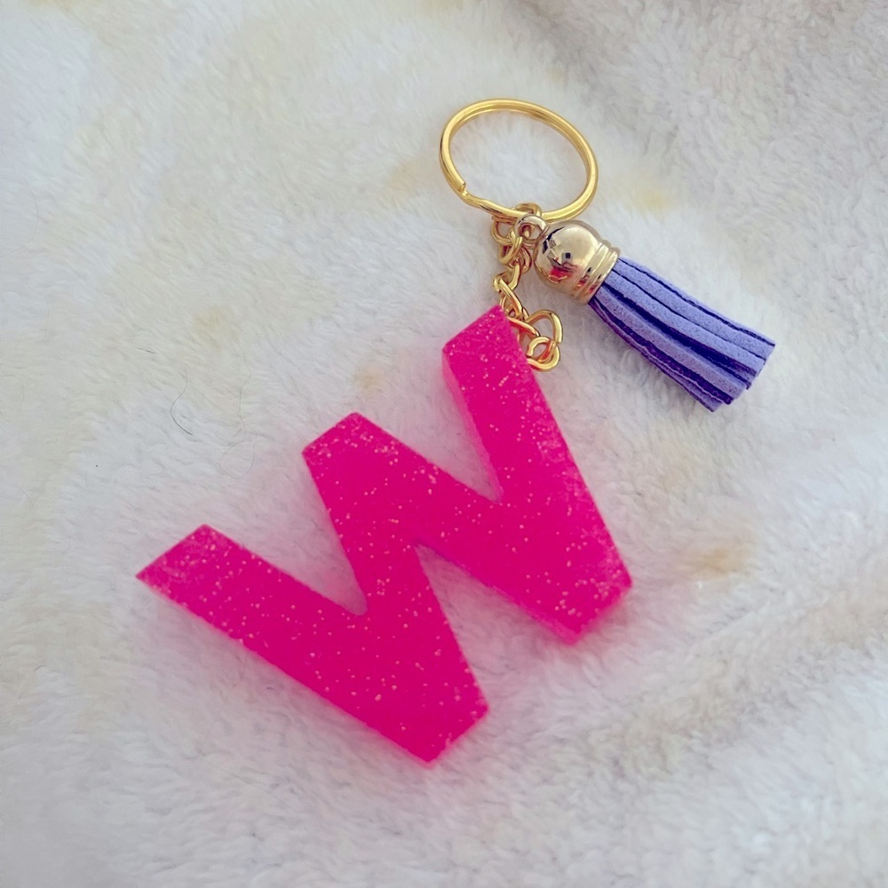 Handmade Letter "W" Keychain